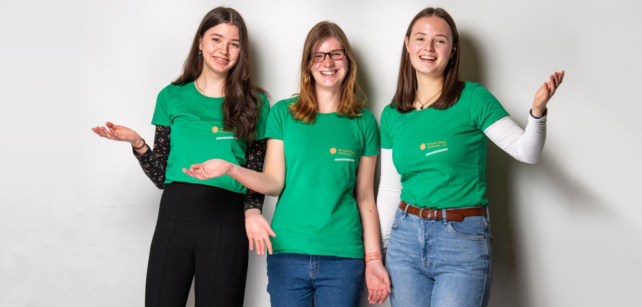 Jugendausschuss von links nach rechts: Magdalena Spieß, Josefine Wenke, Paula Herz